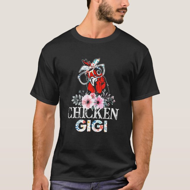 T-shirt Poulet Gigi Floral (Devant)