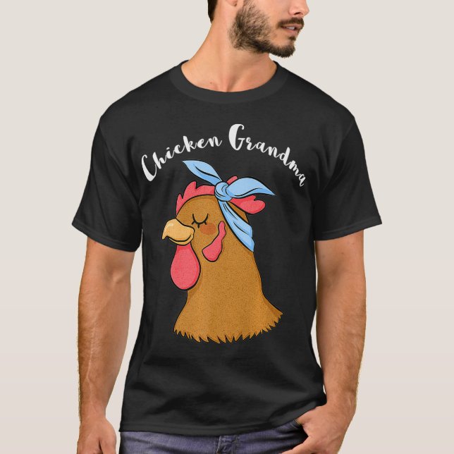 T-shirt Poulet Grandma Funny Crazy Hen Lady Farm (2) (Devant)