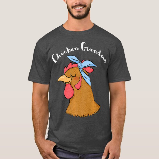 T-shirt Poulet Grandma Funny Crazy Hen Lady Farm (2) (Devant)