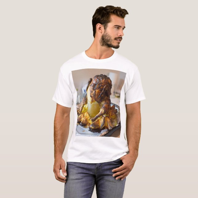 T-shirt poulet grillé (Devant entier)