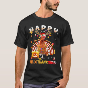 T-shirt Poulet Hallothanksmas Halloween Thanksgivin