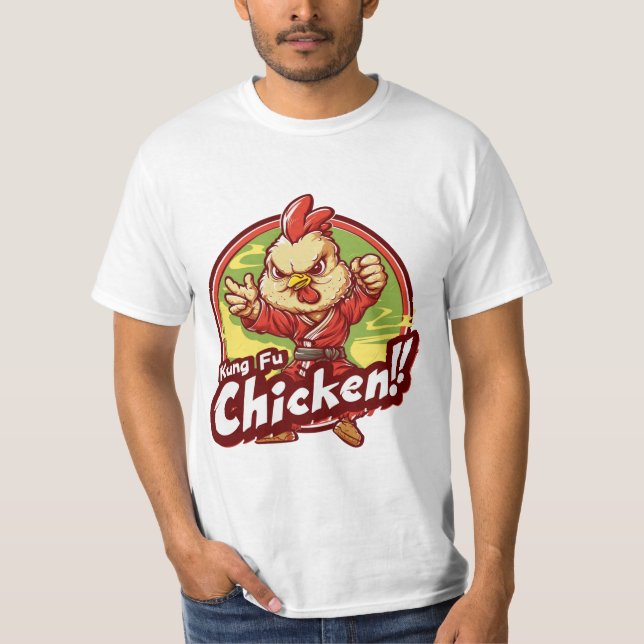 T-shirt Poulet Kung Fu ! ! Kung Fu Pose (Devant)