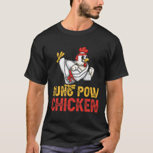 T-shirt Poulet Kung Pow Drôle Karaté Poulet Ninja Un Guerr