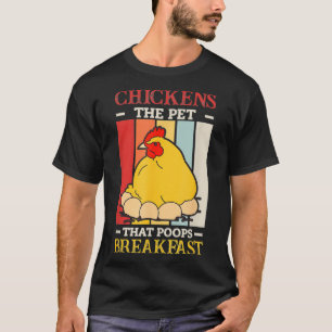 T-shirt Poulet Le Animal Qui Poops Petit Déjeuner Poulet F