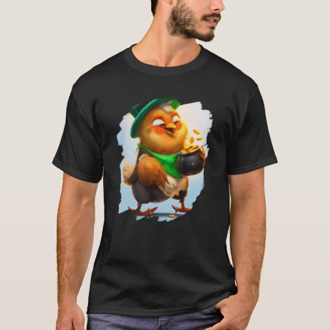 T-shirt Poulet Leprechaun St Patricks Day Poulet  1 (Devant)