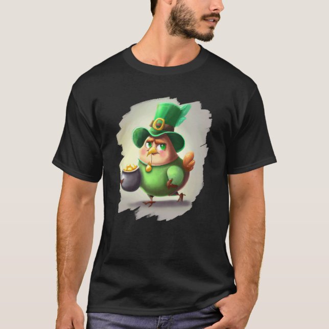 T-shirt Poulet Leprechaun St Patricks Day Poulet  4 (Devant)