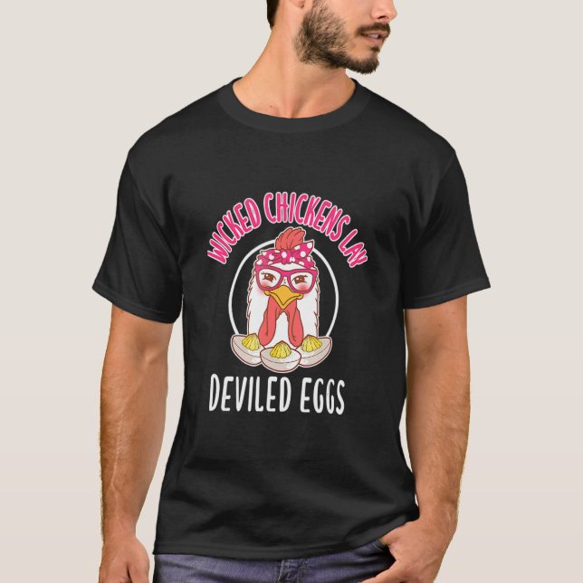 T-shirt Poulet Les Poulets Détenus Possèdent Des Oeufs Dév (Devant)