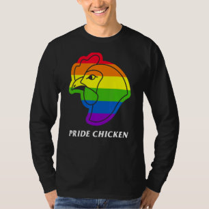 T-shirt Poulet Lgbt Pun Frit Arc-en-ciel Drapeau Buffle