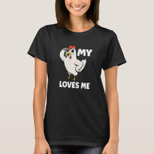 T-shirt Poulet   Ma tante m'aime pour neveu et nièce  2