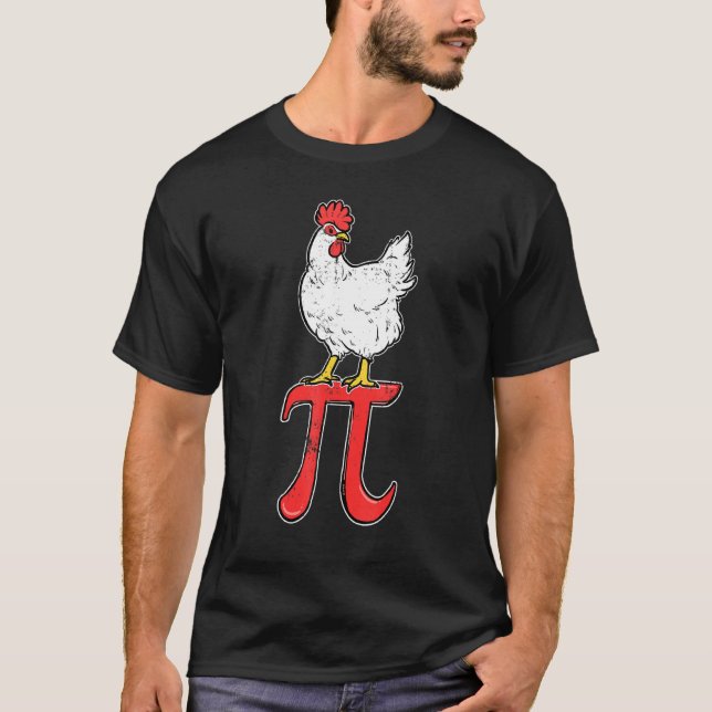 T-shirt Poulet Math Pi Vintage (Devant)
