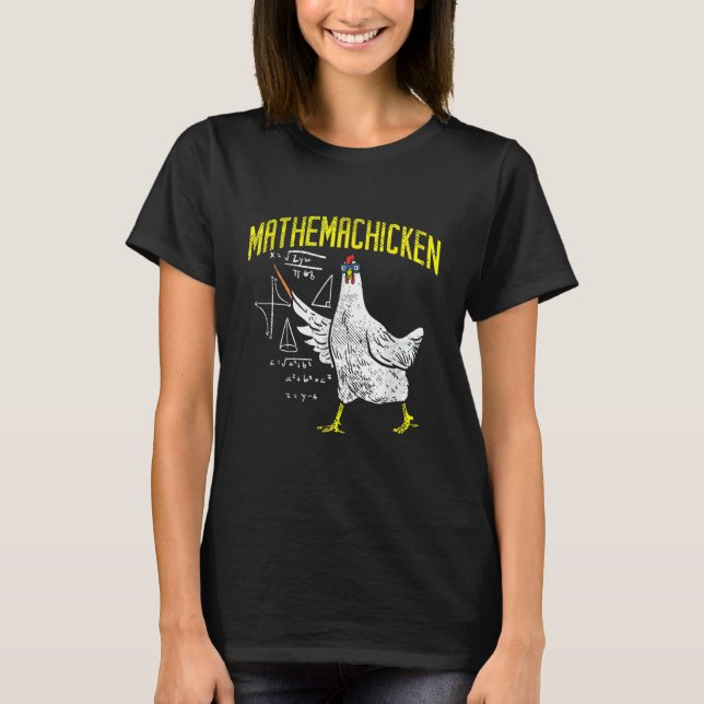 T-shirt Poulet Mathemachicken Nerd de maths Prof de maths  (Devant)