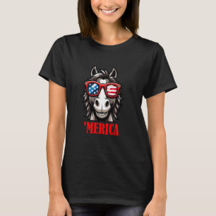 T-shirt Poulet Merica 4 juillet Drapeau américain Patrioti