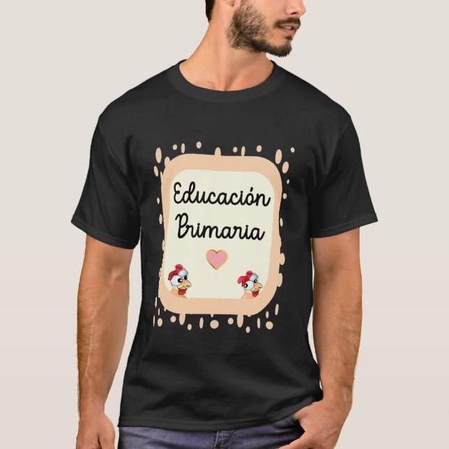T-shirt Poulet Mexicain École Élémentaire Espagnole Rentré (Devant)