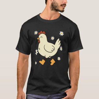 T-shirt Poulet Mignon en Bottes de Pluie