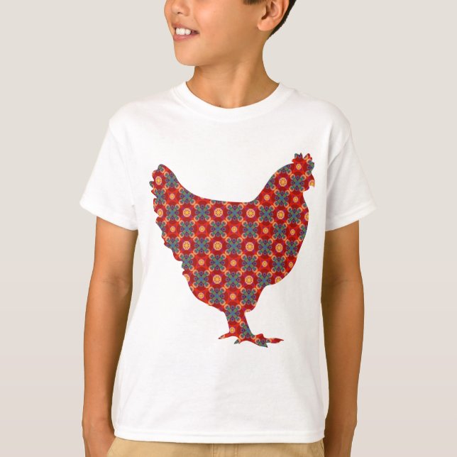 T-shirt Poulet moderne génial (Devant)
