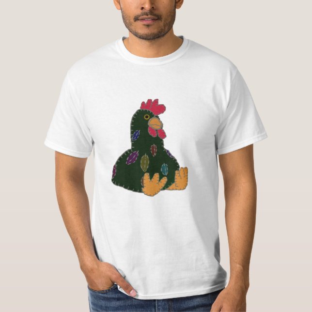 T-shirt Poulet noir (Devant)