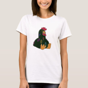 T-shirt Poulet noir