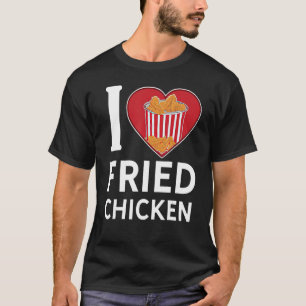 T-shirt Poulet Nugget I Love Frit Poulet Nugget Fast Fo