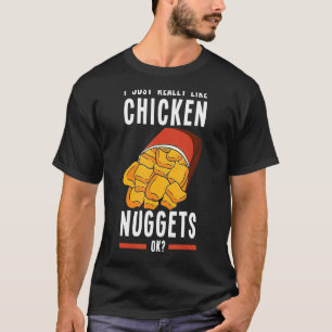 T-shirt Poulet Nugget I Love Frit Poulet Nugget Fast Fo