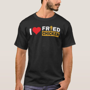 T-shirt Poulet Nugget I Love Frit Poulet Nugget Fast Fo