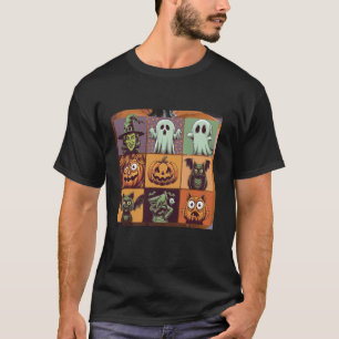 T-shirt Poulet Nuggets Citrouille Halloween 90 s Vintage T