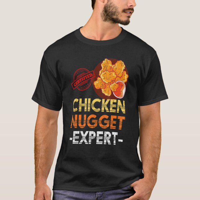 T-shirt Poulet Nuggets Expert Restauration Rapide Poulet N (Devant)
