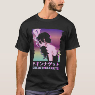 T-shirt Poulet Nuggets Vaporwave Esthétique Triste Fumer A