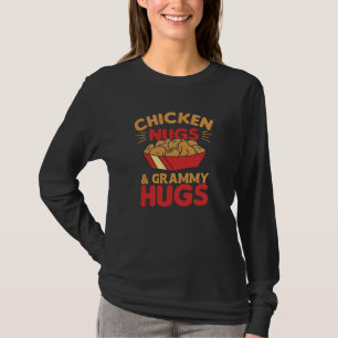 T-shirt Poulet Nugs Et Grammy Hugs Drôle Nourriture Nugget