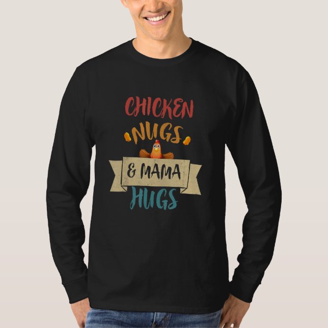 T-shirt Poulet Nugs & Mama Hugues, Nugs Et Baisers, Nugget (Devant)