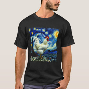 T-shirt Poulet Nuit Étoilée Poulet
