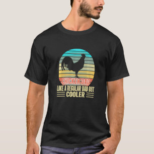 T-shirt Poulet Papa Comme Un Père Régulier Agricole Volail