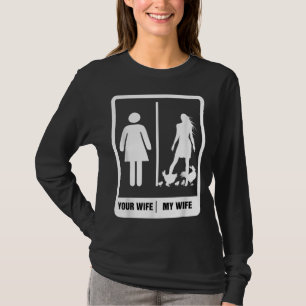 T-shirt Poulet Papa Drôle Fête des pères Rooster Ma femme