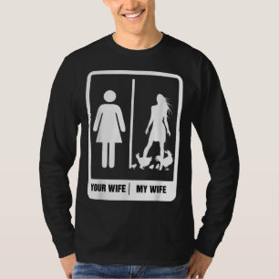 T-shirt Poulet Papa Drôle Fête des pères Rooster Ma femme 