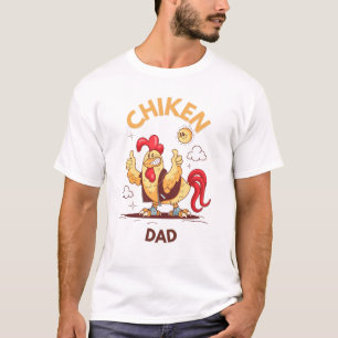 T-shirt Poulet Papa Humour Drôle Citation de l'agriculteur