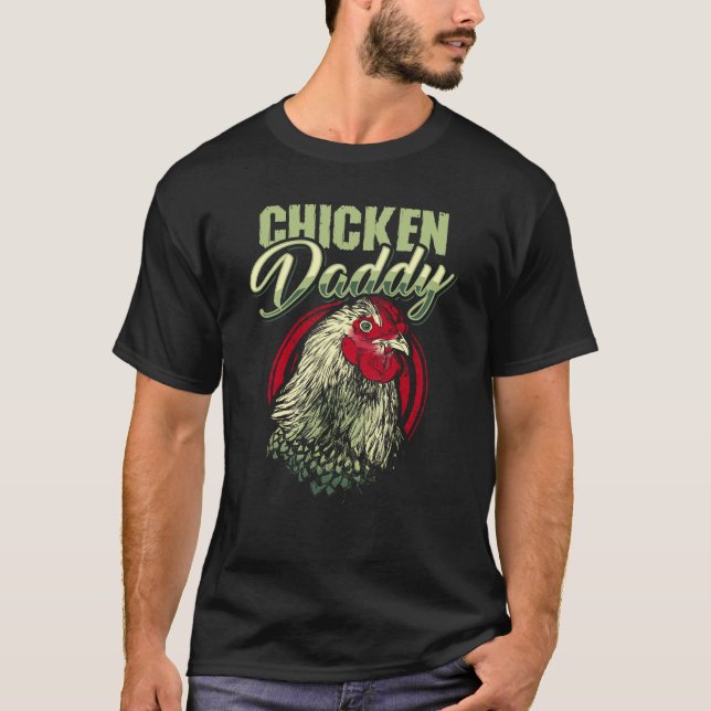 T-shirt Poulet papa père fermier Gift Poultry Farmer (Devant)