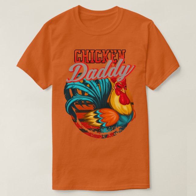 T-shirt Poulet papa Poulet Papa Poulet Pain Agricole Rétro (Design devant)