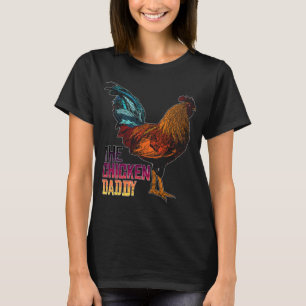 T-shirt Poulet papa Retro Couleur Poulet de poulet Ani