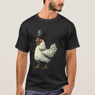T-shirt Poulet portant un chapeau