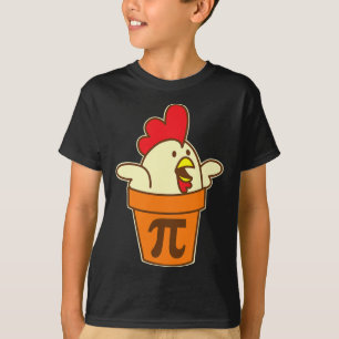 T-shirt Poulet Pot Pi Geek Pie Mathématiques Pun amusant
