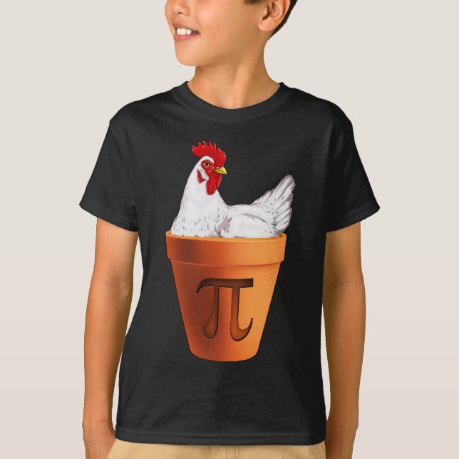 T-shirt Poulet Pot Pi Jour Cadeau Hommes Femmes Enfants Ma (Devant)