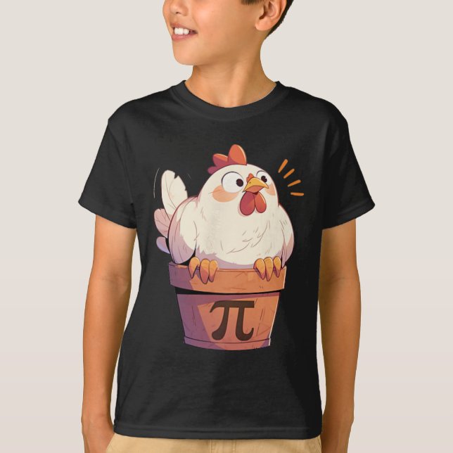 T-shirt Poulet Pot Pi Jour Hommes Femmes Enfants Math Ense (Devant)