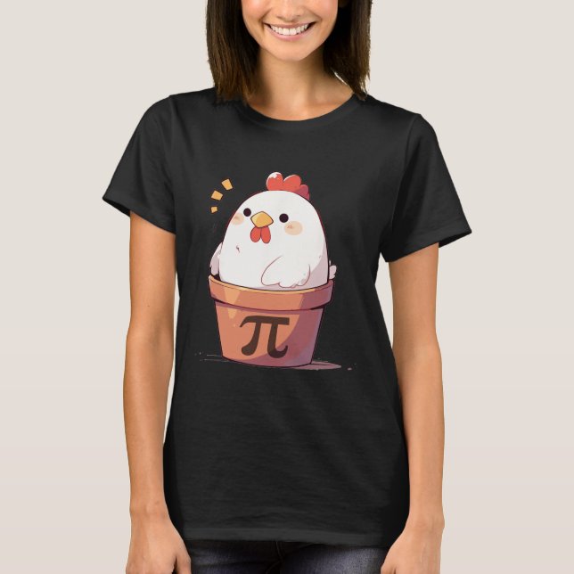 T-shirt Poulet Pot Pi Jour Hommes Femmes Enfants Math Ense (Devant)