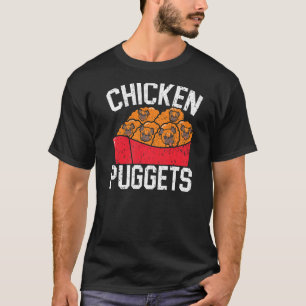 T-shirt Poulet Pouggets Propriétaire Carlin Chien Chien Ch