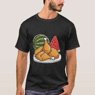 T-shirt Poulet, Poulet Frit Et Pique-Nique De Pastèque Vib