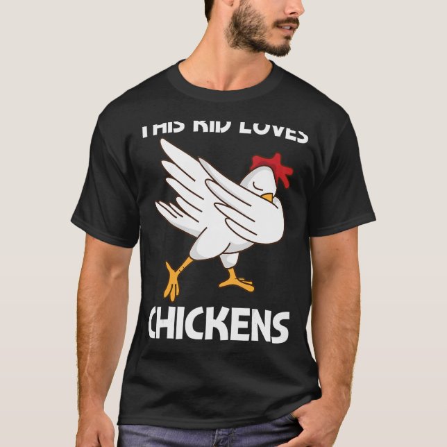 T-shirt Poulet Pour Enfants Garçons Oeufs À La Volaille (Devant)