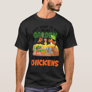 T-shirt Poulet Pour Hommes Femmes Famer Jardin De Poulet