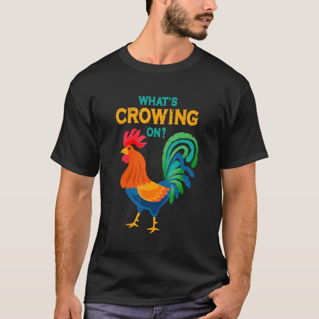 T-shirt Poulet qui chante sur le coq (Devant)