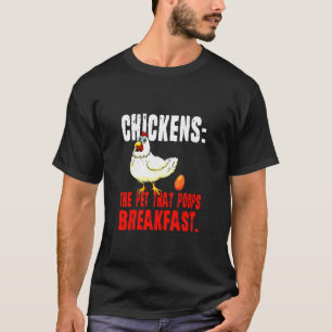T-shirt Poulet Qui Poops Petit Déjeuner Animal Tee