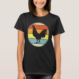 T-shirt Poulet Rétro Silhouette de Poulet de Ferme Animaux
