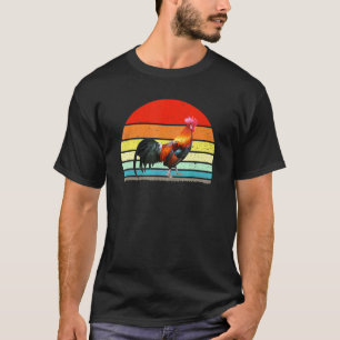T-shirt Poulet Rétro Vintage Animal Mignon Amoureux Agricu